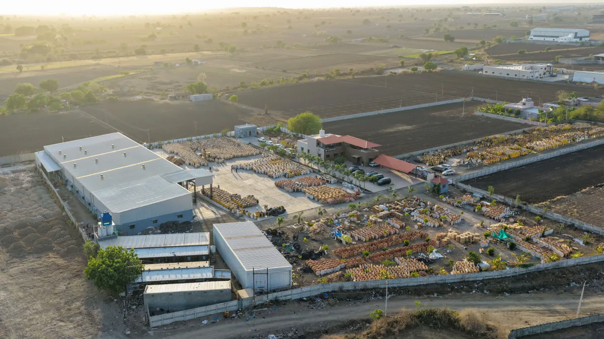 Aerial view of Flashcab Cables manufacturing facility and yard